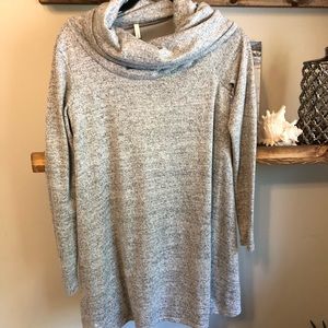 Long sleeve cowl neck sweater dress